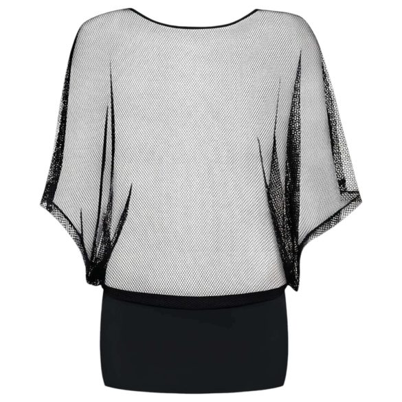 Obsessive Punker - διάφανο μίνι φόρεμα με στρινγκ - μαύρο