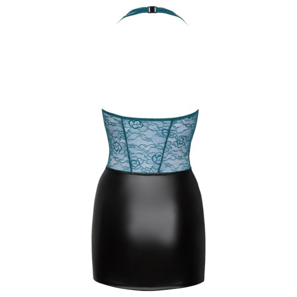 Cottelli - μίνι φόρεμα με δαντέλα και κορδόνια - μαύρο πράσινο