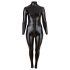 Ολόσωμη Γυαλιστερή Φόρμα Πάρτι Plus Size (Μαύρη) - 3XL