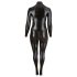 Ολόσωμη Γυαλιστερή Φόρμα Πάρτι Plus Size (Μαύρη) - 4XL