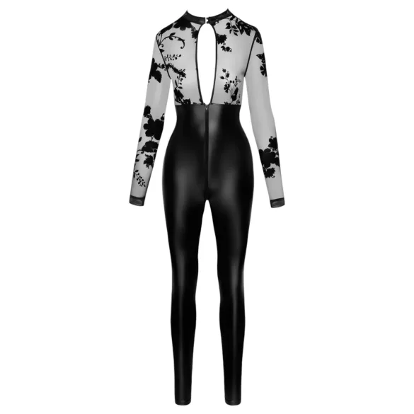 Noir - ολόσωμη φόρμα με δαντελένιο τοπ (μαύρο)