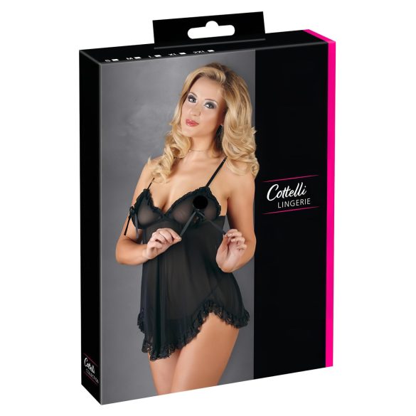 Cottelli - Αέρινο, ρομαντικό babydoll (μαύρο)