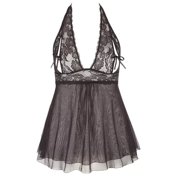 Cottelli Plus Size - babydoll για γυναίκα - δαντέλα - μαύρο - 2XL