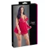 Cottelli Plus Size - babydoll με δαντέλα - κόκκινο - μεγάλα μεγέθη - XL