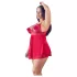 Cottelli Plus Size - babydoll με δαντέλα - κόκκινο - μεγάλα μεγέθη - 2XL