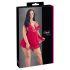 Cottelli Plus Size - αέρινο δαντελένιο babydoll (κόκκινο) - 3XL