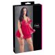 Cottelli Plus Size - αέρινο δαντελένιο babydoll (κόκκινο) - 3XL