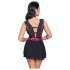 Cottelli Bondage - δαντελένιο babydoll με λαιμόκοψη (μαύρο) - M
