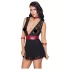Cottelli Bondage - δαντελένιο babydoll με λαιμόκοψη (μαύρο) - L