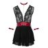 Cottelli Bondage - δαντελένιο babydoll με λαιμόκοψη (μαύρο) - XL