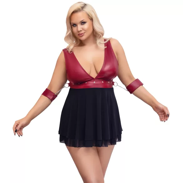 Cottelli Bondage Plus Size - babydoll (κόκκινο)