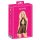 Φιλέκτορ Δαντελένιο Babydoll με Λαιμόδετο (Μαύρο) - L/XL