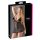 Cottelli Plus Size - Μαύρη διάφανη δαντέλα νυχτικό - 3XL