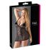 Cottelli Plus Size - Μαύρη διάφανη δαντέλα νυχτικό - 3XL
