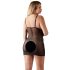 Cottelli Plus Size - Μαύρη διάφανη δαντέλα νυχτικό - 3XL