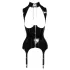 Black Level - ολόσωμο με ανοιχτό στήθος και ζαρτιέρες - μαύρο - M