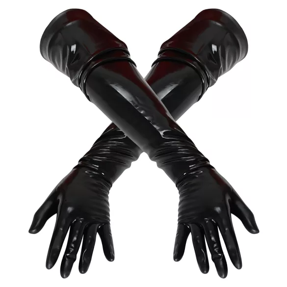 LATEX - γάντια μακριά unisex - λάτεξ - μαύρο
