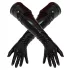 LATEX - γάντια μακριά unisex - λάτεξ - μαύρο - XL