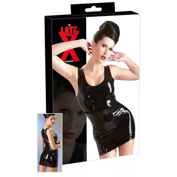 LATEX - μίνι φόρεμα χωρίς μανίκια - μαύρο - L