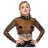 LATEX - διάφανο λατέξ τοπ (διάφανο-μαύρο) - S-L - 2XL