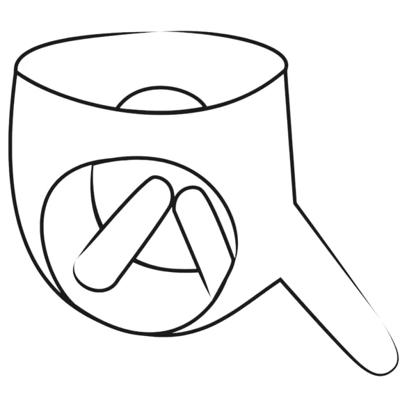 LATEX - ζώνη με 2 εσωτερικά δονητές - λάτεξ μαύρο (S-L)