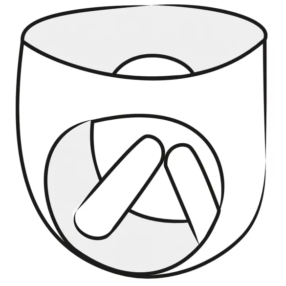 LATEX - γυναικείο εσώρουχο με 2 διογκούμενα εσωτερικά dildo - μαύρο - L