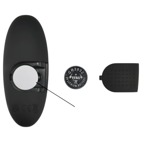 Mrow - δονούμενο πρωκτικό παιχνίδι με φως και τηλεχειριστήριο - μαύρο