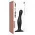 Δονητής Strap-on-me Curvy M - κυματιστός με βεντούζα (μαύρος)