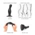 Δονητής Strap-on-me Curvy M - κυματιστός με βεντούζα (μαύρος)
