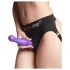 Καμπυλωτό Strap-on Curvy S - κυματοειδές δονητής με βεντούζα (μωβ)
