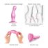 Strap-on-me Curvy M - κυματιστό δονητής με βεντούζα (ροζ)