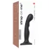 Strap-on-me - δονητής strap-on με καμπύλη & βεντούζα - μαύρος - S