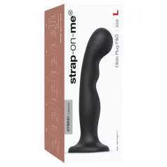   Strap-on-me - δονητής με βεντούζα, καμπυλωτός, L - μαύρο