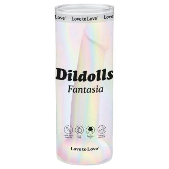 Dildolls Fantasia - Σιλικόνη Δονητής με Βεντούζα (Ριγέ)