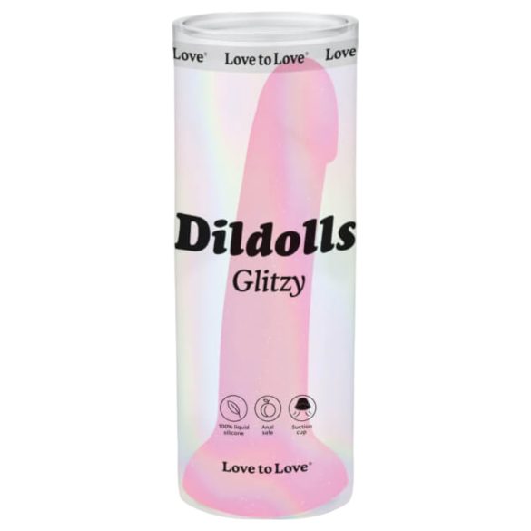 Dildolls Glitzy - Σιλικόνης με Βάση Αναρρόφησης (ροζ)