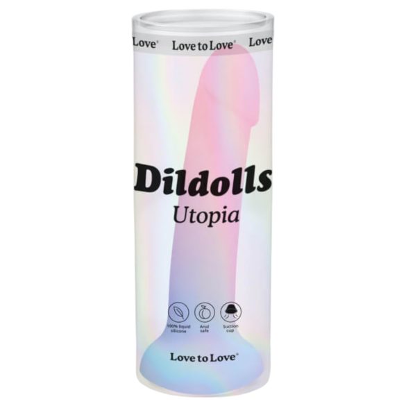 Dildolls Ουτοπία - πολύχρωμος σιλικόνη δονητής με βεντούζα