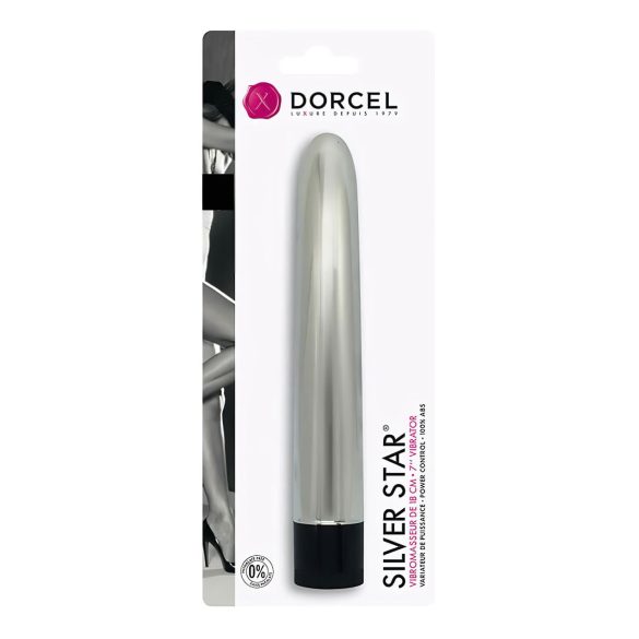 Dorcel Silver Star - κλασικός δονητής ράβδος - ασημί