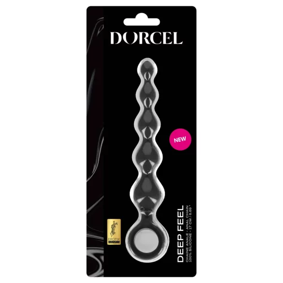 Dorcel Deep Feel - χάντρινο πρωκτικό δονητή (μαύρο)