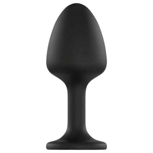 Ντόρσελ Geisha Diamond XL - μαύρο με λευκή πέτρα πρωκτικό plug