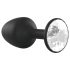 Ντόρσελ Geisha Diamond XL - μαύρο με λευκή πέτρα πρωκτικό plug