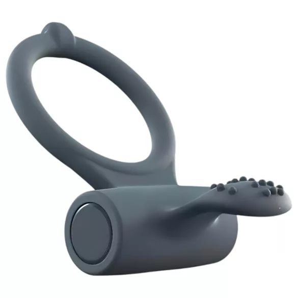 Dorcel Power Clit Plus - επαναφορτιζόμενο, δονητικό δαχτυλίδι πέους (μαύρο)