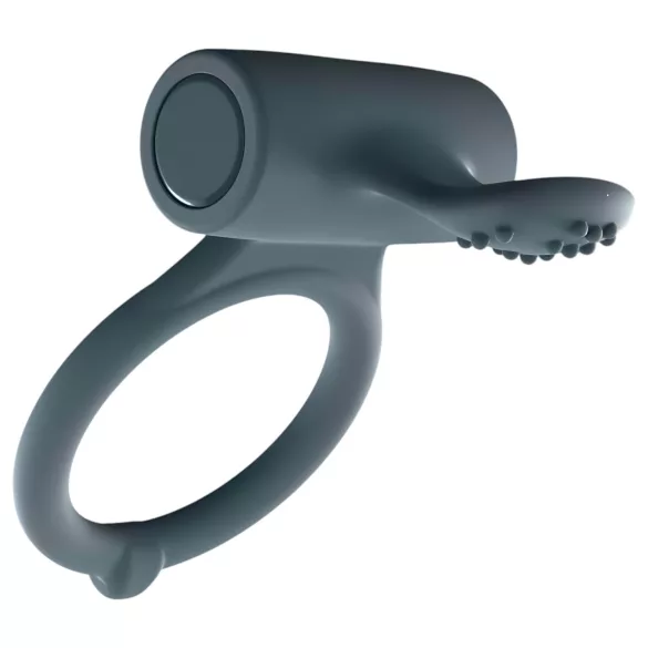 Dorcel Power Clit Plus - επαναφορτιζόμενο, δονητικό δαχτυλίδι πέους (μαύρο)