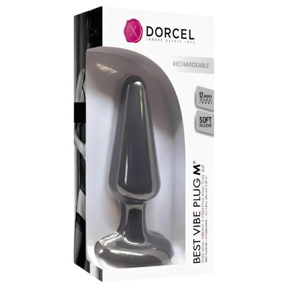 Dorcel Best Vibe Plug M - επαναφορτιζόμενος πρωκτικός δονητής (μαύρος)