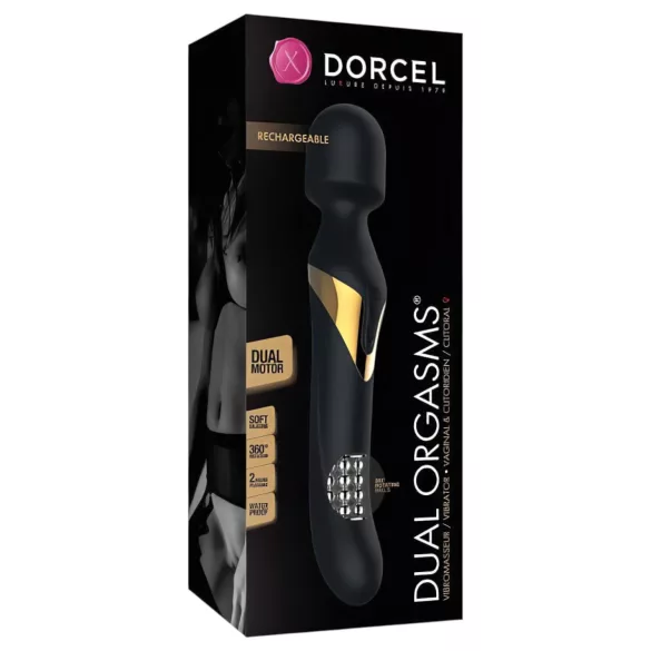 Dorcel - δονητής και μασάζ 2 σε 1 - διπλή διέγερση - μαύρος