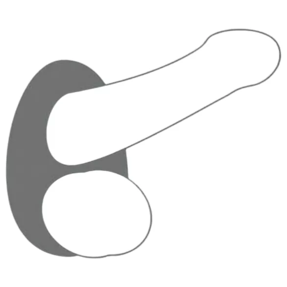Dorcel - δαχτυλίδι πέους Liquid-soft Teardrop - σιλικόνη γκρι