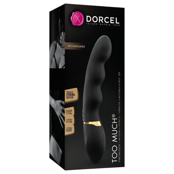 Dorcel Too Much 2.0 - δονητής 3 μοτέρ επαναφορτιζόμενος - μαύρο χρυσό