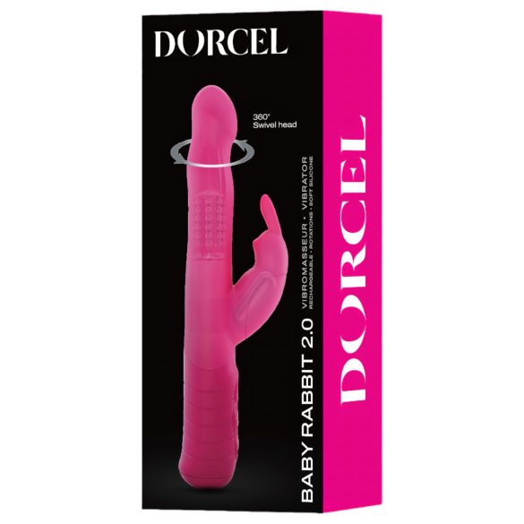 Dorcel Baby Rabbit 2.0 - επαναφορτιζόμενος δονητής με κλειτοριδικό βραχίονα (ροζ)