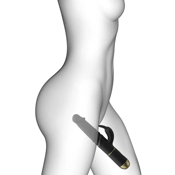 Dorcel - rabbit δονητής με ώθηση & δόνηση κλειτορίδας - μαύρο