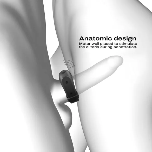 Dorcel - Δονητικό ρυθμιζόμενο δαχτυλίδι πέους (μαύρο)