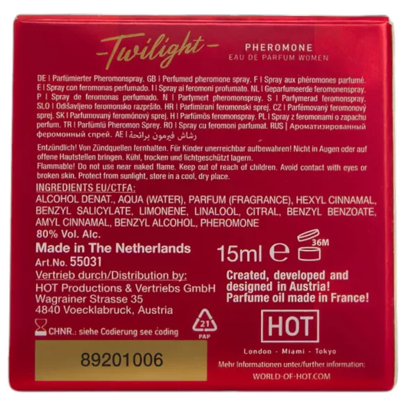 HOT Twilight - άρωμα με φερομόνες για γυναίκα - 15ml - αρωματικό